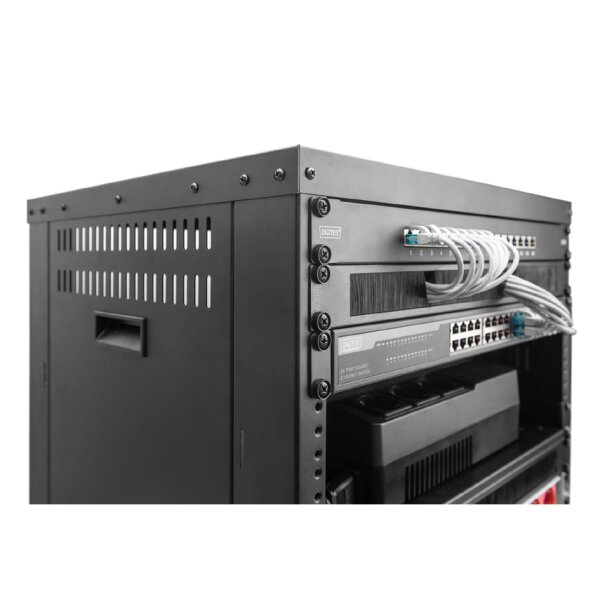 DIGITUS Monture universelle 19, avec roulettes, 21 U, noir