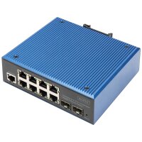 DIGITUS Switch industriel Gigabit Ethernet manageable L2 8+2