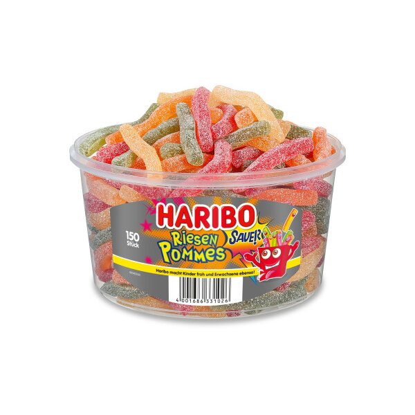 HARIBO Frites acidul&eacute;es g&eacute;antes ME83014 Bo&icirc;te 1200g, 150 pcs.