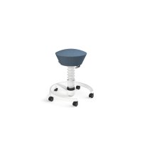 AERIS Sitzhocker Swopper 102HBSTWHWHC weiss blau, mit Rollen