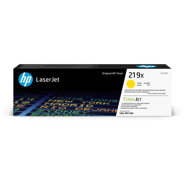 HP Cartouche toner 219X yellow W2192X CLJ Pro 3202/MFP 3302 2500 p.