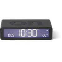 LEXON Wecker Flip Classic LR157G3 dunkelgrau, USB-C