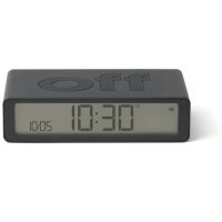 LEXON Wecker Flip Classic LR157G3 dunkelgrau, USB-C