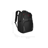 WENGER Laptop Backpack Meteor Black 653188 17 inch with...
