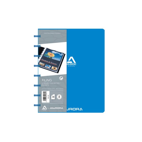 ADOC Sichtbuch Standard A5 5835.400 blau 30 Taschen