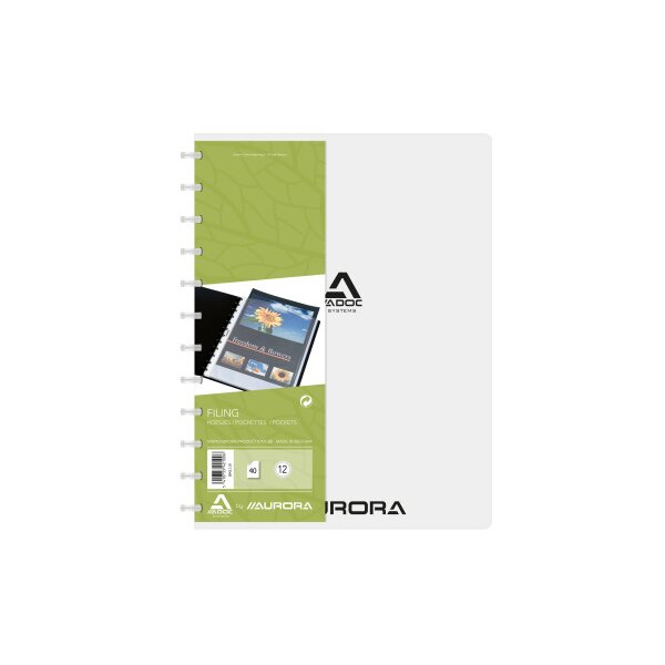 ADOC Sichtbuch Standard A4 5842.110 transparent 40 Taschen