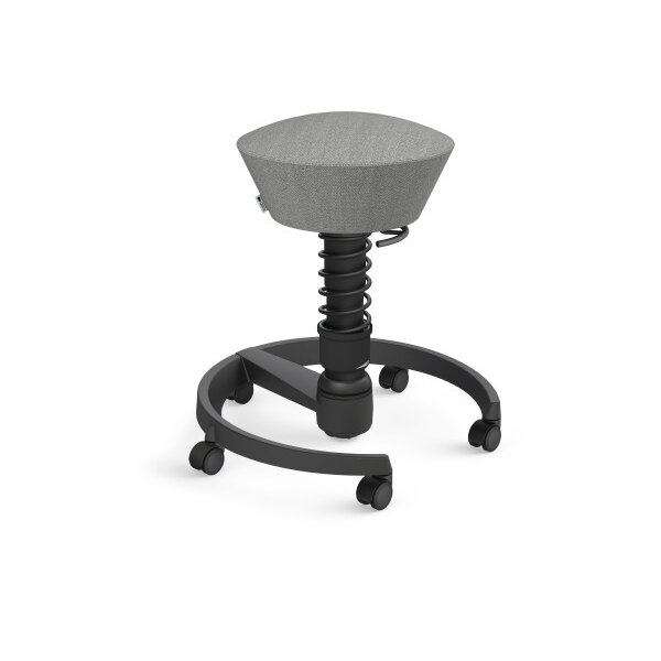 AERIS Tabouret Swopper 102HBSTBKBKC noir/gris, à roulettes