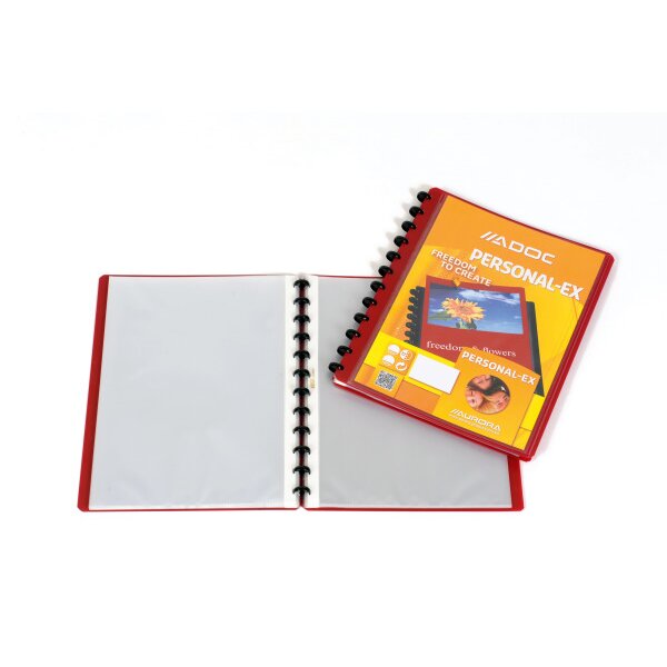 ADOC Sichtbuch Personal A4 5232.305 bordeaux m. Fenster 30 Taschen