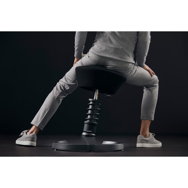 AERIS Tabouret Swopper 102HBSTWHWHC blanc/bleu, à roulettes