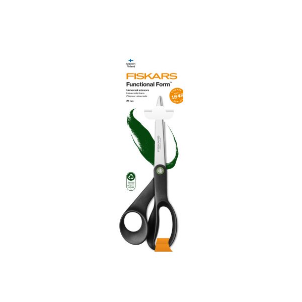 FISKARS Ciseaux Recycling 21cm 1074547 noir, droitiers
