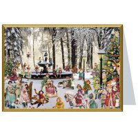 SELLMER Weihnachtskarte B6 99155 Verschneiter Brunnen