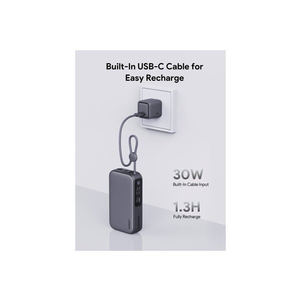 AUKEY Spark Sling 10000mAh PB PB-Y47 30W PD, Bild-in-USB-C Cal.Gr