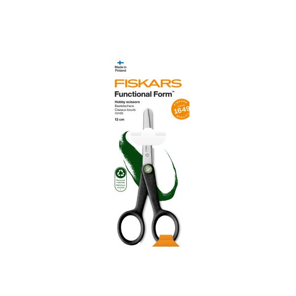 FISKARS Ciseaux Hobby Recycling 13cm 1074542 noir, droitiers et gaucher
