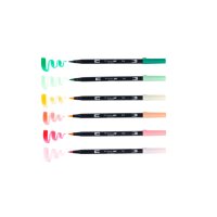 TOMBOW Dual Brush Pen ABT ABT-6PPEACHY Just Peachy 6...