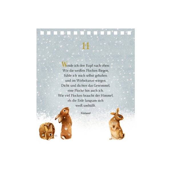 COPPENRATH Calendrier table 12.5x14.5cm 64778 Magie du monde hivernal