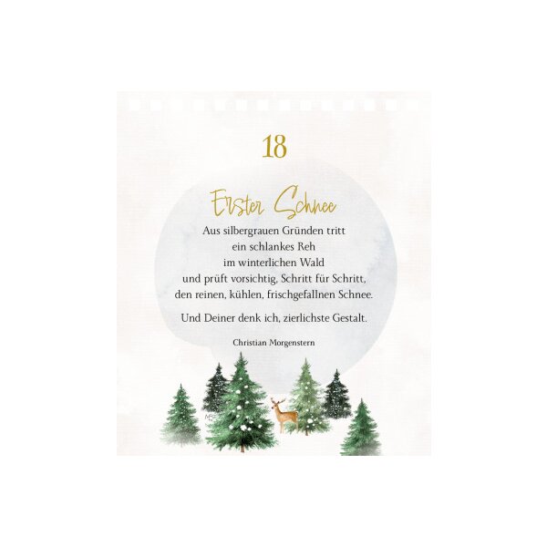 COPPENRATH Calendrier table 12.5x14.5cm 64778 Magie du monde hivernal