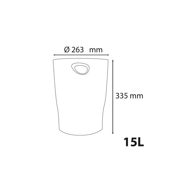 EXACOMPTA Papierkorb Ecobin 15lt 45334D pazifikblau