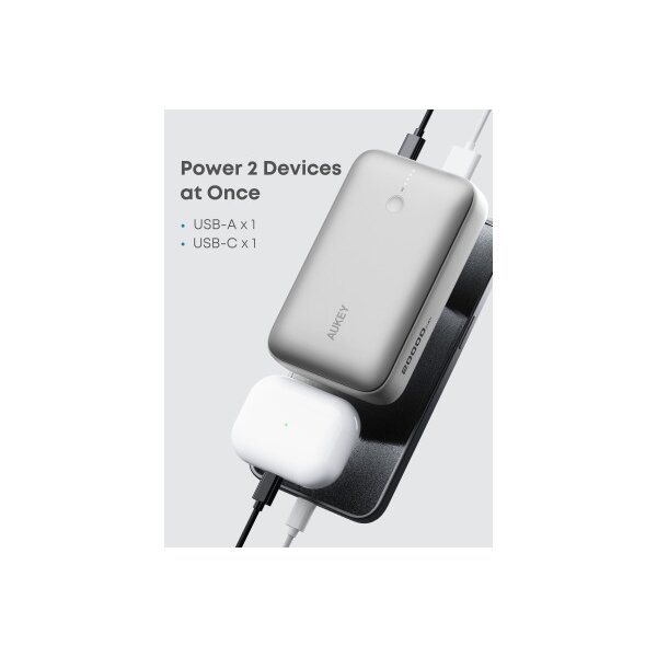 AUKEY Spark Mini 20000, 20W, PD,QC PB-Y57 Powerbank,White,USB-C,USB-A