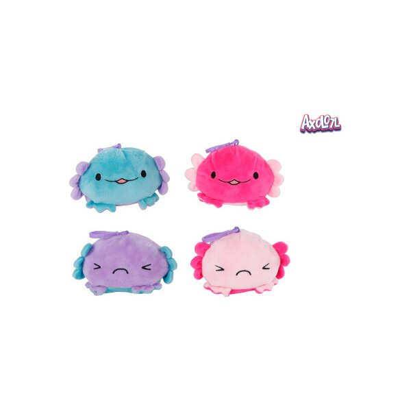 ROOST Wendepl&uuml;sch Axolotl 10cm 660582 4 ass., mit Schl&uuml;sselanh&auml;nger