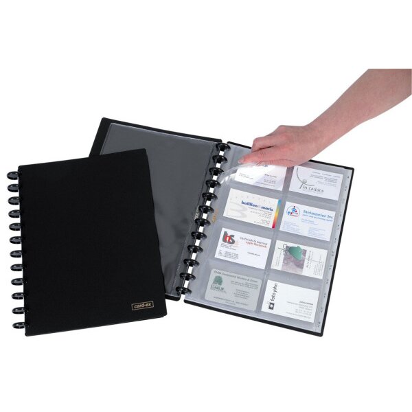 ADOC Sichtbuch Card-Ex A4 9287.012 schwarz, 800my 12 Taschen