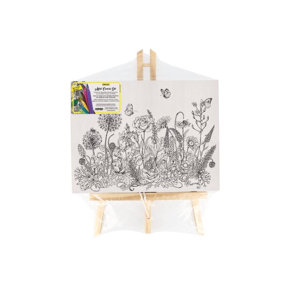 ONLINE Artist Leinwand Set Flowers 61041/3 inkl. 6 Brushpens 30x23cm