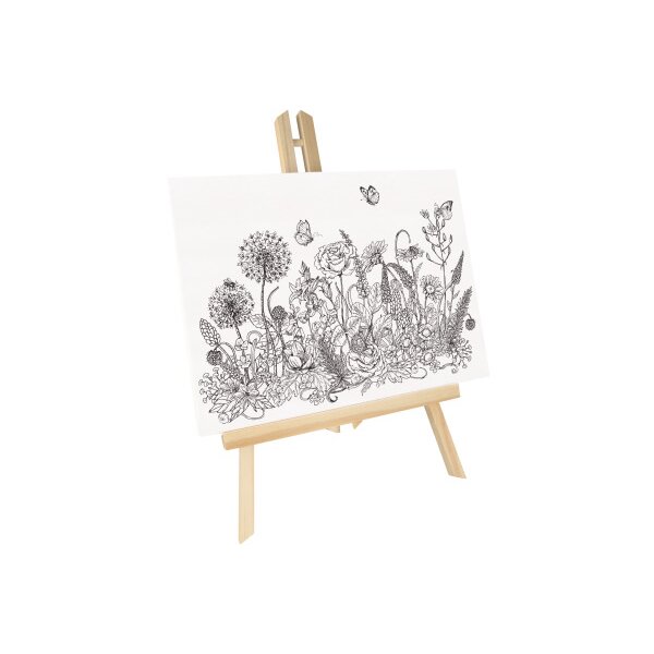 ONLINE Artist Leinwand Set Flowers 61041/3 inkl. 6 Brushpens 30x23cm