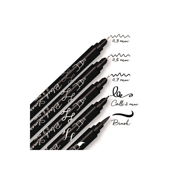 ONLINE Black Lettering Set 19114 5 Stück