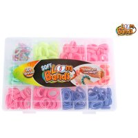 ROOST Soft Loom Bands 621564 180 Stoffbänder, 15 Clips