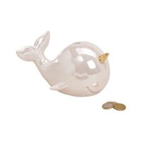 ROOST Sparkasse Wal 12x11x18cm 10056215 weiss, Perleffekt