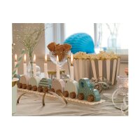 JABADABADO Zug mit Kerzen T265 blau, Zahlen 0-9