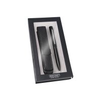ONLINE Kugelschreiber Set Octopen 34689 schwarz, Lederetui