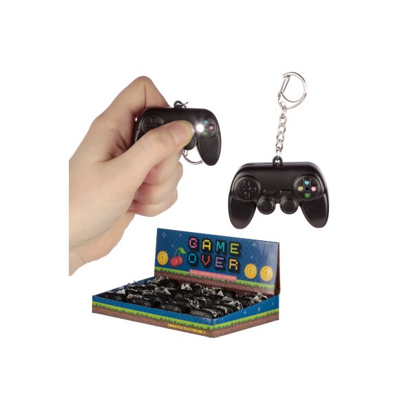 ROOST Porte-cl&eacute; 8.5x5.5x2cm KEY169 Game over avec light and sound