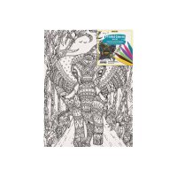 ONLINE Printed Canvas 25.4x35.6cm 61043/6 Elephant, incl....
