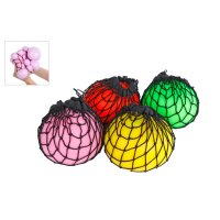 ROOST Riesen Squeezeball 621223 Neon, im Netz, 6 ass. 13cm