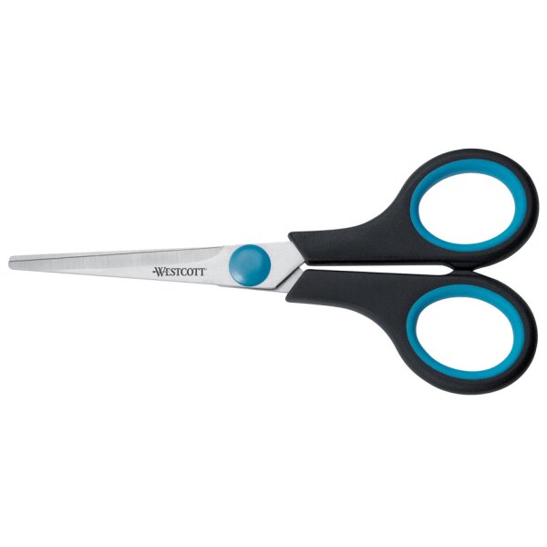 WESTCOTT Schere Easy Grip, L&auml;nge: 140 mm, blau schwarz
