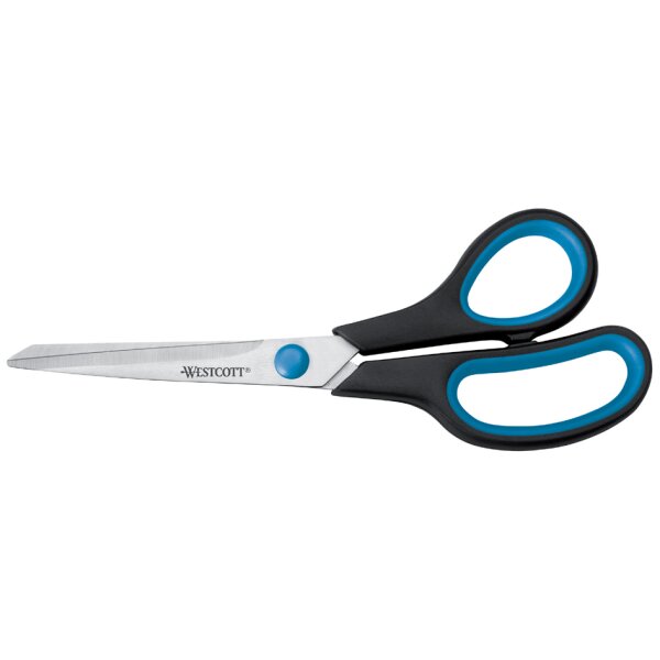 WESTCOTT Schere Easy Grip, L&auml;nge: 140 mm, blau schwarz