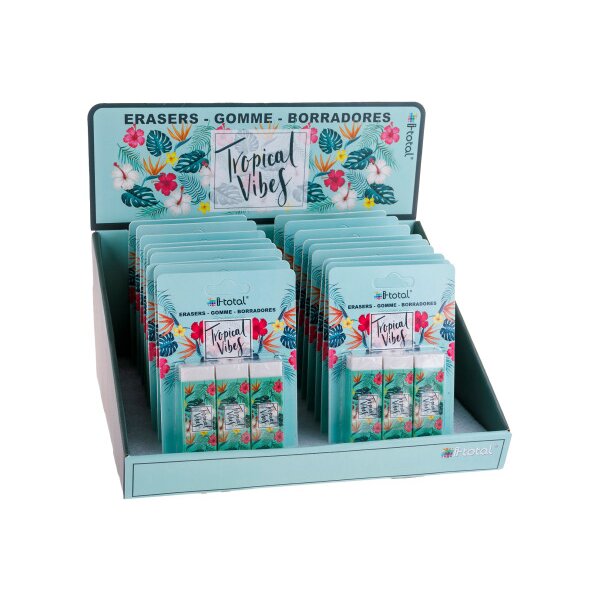 I-TOTAL Radiergummi Tropical Vibes XL1826 3 pcs. 2.2x1.2x6.2cm