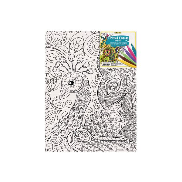 ONLINE Leinwand-Set 25.4x35.6cm 61042/6 Bird, inkl. 6 Brushpens
