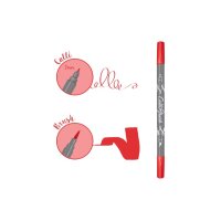 ONLINE Callibrush Pen Double Tip 2mm 19055/6 Rot