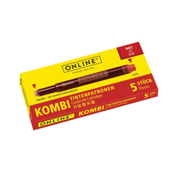 ONLINE Cart. encre combi 17307/12 Rot 5 pcs.