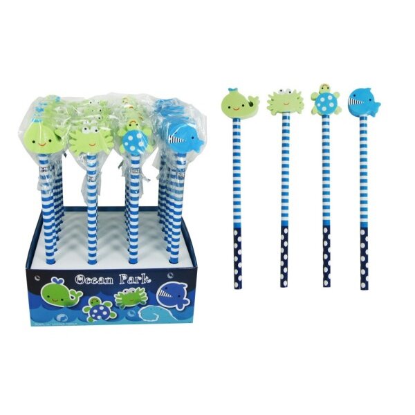 ROOST Crayon Animal marin REA-990-REA Gomme, 4 ass.