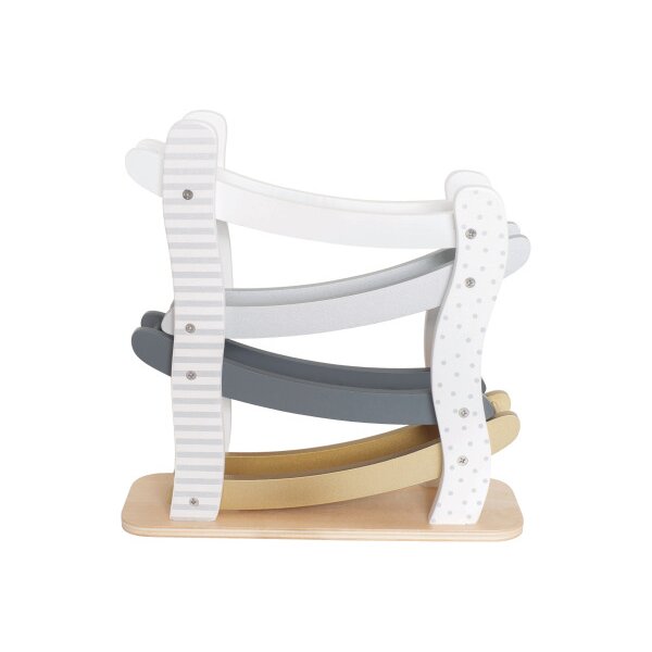 JABADABADO Auto Rennbahn, 4 Autos W7275 weiss,gold 29x10x29cm