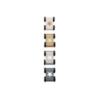 JABADABADO Auto Rennbahn, 4 Autos W7275 weiss,gold 29x10x29cm
