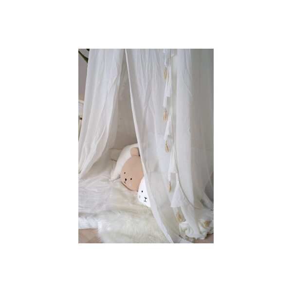 JABADABADO Kissen Hase N0146 weiss 25x45cm