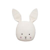 JABADABADO Kissen Hase N0146 weiss 25x45cm