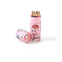 I-TOTAL Farbstifte Einhorn XL2268 Runddose 12 Stück