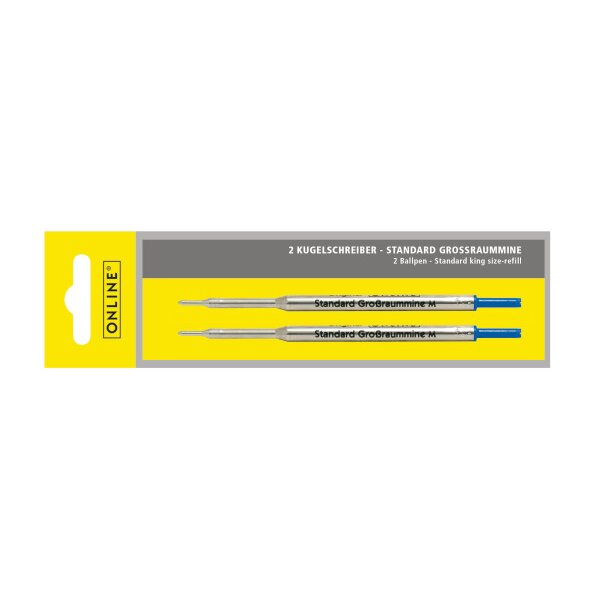 ONLINE Mines stylo à bille M 40003/3 bleu 2 pcs.