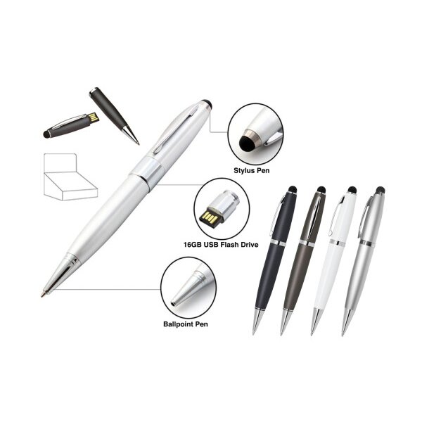 I-TOTAL Touch Pen mit USB-Schlüssel CM3293 16 GB ass.