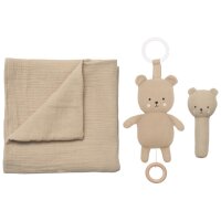 JABADABADO Geschenkset Teddy in Decke S1022 beige, 3-teilig