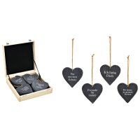 ROOST Herz aus Schiefer 10032873 mit Sprüchen, ass....